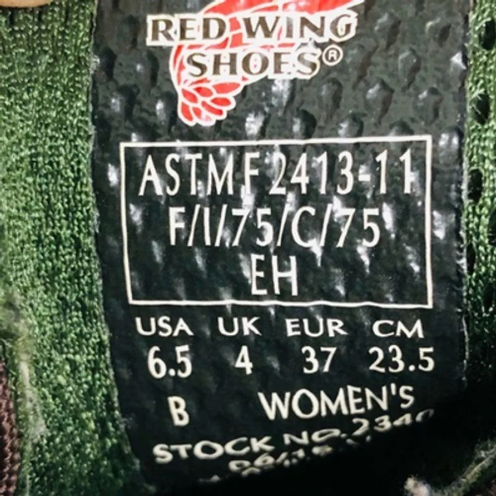 Red Wing Womens Work Boots Brown Leather Waterproof Ankle Lace Up 6.5 B - Picture 10 of 10